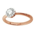 thumbnail image 1 of AFFY 0.16 Ct Cubic Zirconia With Natural Diamond Engagement Wedding Ring In 14K Solid Rose Gold, 1 of 1