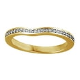 thumbnail image 1 of AFFY 0.16 Ct Round Shape White Diamond Engagement Wedding Band Ring In 14K Solid Yellow Gold, 1 of 1