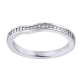 thumbnail image 1 of AFFY 0.16 Ct Round Shape White Diamond Engagement Wedding Ring In 14K Solid White Gold, 1 of 1