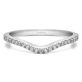 thumbnail image 1 of 0.16 Ct. Twenty-One Stone Dainty Contour Wedding Band In Sterling Silver With Cubic Zirconia (Size 5), 1 of 5