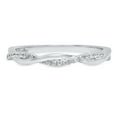 thumbnail image 1 of 0.16 ct Brilliant Round Cut Genuine Cultured Diamond SI1-SI2 I-J Solid Real 18K White Gold Stackable Engagement Designer Art Deco Dainty Promise Wedding BW/ size 8.5, 1 of 5