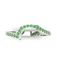 thumbnail image 1 of 0.16 ct Brilliant Round Cut Simulated Green Diamond 14k White Gold Stackable Band SZ 3.5, 1 of 6