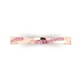 thumbnail image 1 of 0.16 ctw Wedding Band for Women - 18K Rose Gold Simulated Pink Diamond Stackable Eternity Ring, 1 of 6