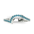 thumbnail image 1 of 0.16 ct Brilliant Round Cut Simulated Turquoise 14k White Gold Stackable Band SZ 3.5, 1 of 6