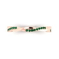thumbnail image 1 of 0.16 ctw Wedding Band for Women - 14K Rose Gold Simulated Emerald Stackable Eternity Ring, 1 of 6