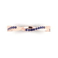 thumbnail image 1 of 0.16 ctw Wedding Band for Women - 14K Rose Gold Simulated Tanzanite Stackable Eternity Ring, 1 of 6