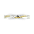 thumbnail image 1 of 0.16 ctw Wedding Band for Women - 14K White Gold Natural Citrine Stackable Eternity Ring, 1 of 6