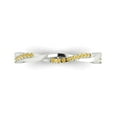 thumbnail image 1 of 0.16 ctw Wedding Band for Women - 18K White Gold Simulated Yellow Diamond Stackable Eternity Ring, 1 of 6
