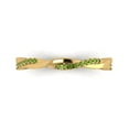 thumbnail image 1 of 0.16 ctw Wedding Band for Women - 18K Yellow Gold Natural Peridot Stackable Eternity Ring, 1 of 6