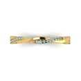 thumbnail image 1 of 0.16 ctw Wedding Band for Women - 18K Yellow Gold Simulated Blue Diamond Stackable Eternity Ring, 1 of 6
