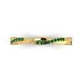 thumbnail image 1 of 0.16 ctw Wedding Band for Women - 18K Yellow Gold Simulated Emerald Stackable Eternity Ring, 1 of 6