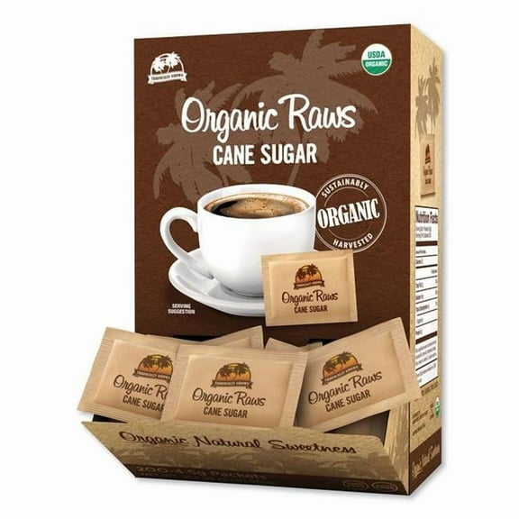 0.16 oz Raw Turbinado Sugar Packets - 200 Pack per Box