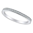 thumbnail image 1 of AFFY 0.17 Carat Round Shape White Natural Diamond Wedding Engagement Band Ring 18k Solid White Gold Ring Size-6, 1 of 3