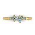thumbnail image 1 of 0.17 ct Brilliant Round Cut Natural Sky Blue Topaz 18K Yellow Gold Band SZ 8, 1 of 6