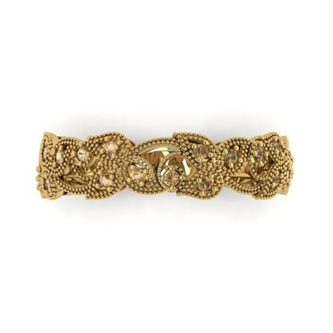 0.17 ct Brilliant Round Cut Simulated Champagne 18K Yellow Gold Band SZ 6.75