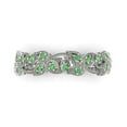 thumbnail image 1 of 0.17 ct Brilliant Round Cut Simulated Green Diamond 14k White Gold Band SZ 8.5, 1 of 6