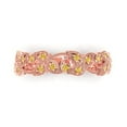 thumbnail image 1 of 0.17 ctw Wedding Band for Women - 18K Rose Gold Simulated Yellow Diamond Stackable Eternity Ring, 1 of 6