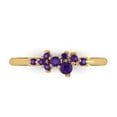 thumbnail image 1 of 0.17 ctw Wedding Band for Women - 14K Yellow Gold Natural Amethyst Stackable Eternity Ring, 1 of 6