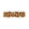 thumbnail image 1 of 0.17 ctw Wedding Band for Women - 14K Yellow Gold Simulated Ruby Stackable Eternity Ring, 1 of 6