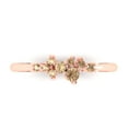 thumbnail image 1 of 0.17 ctw Wedding Band for Women - 18K Rose Gold Yellow Moissanite Stackable Eternity Ring, 1 of 6