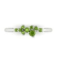thumbnail image 1 of 0.17 ctw Wedding Band for Women - 18K White Gold Natural Peridot Stackable Eternity Ring, 1 of 6