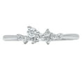 thumbnail image 1 of 0.17 ctw Wedding Band for Women - 18K White Gold White Sapphire Stackable Eternity Ring, 1 of 5