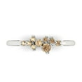 thumbnail image 1 of 0.17 ctw Wedding Band for Women - 18K White Gold Yellow Moissanite Stackable Eternity Ring, 1 of 6