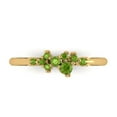 thumbnail image 1 of 0.17 ctw Wedding Band for Women - 18K Yellow Gold Natural Peridot Stackable Eternity Ring, 1 of 6