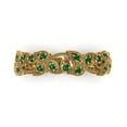 thumbnail image 1 of 0.17 ctw Wedding Band for Women - 18K Yellow Gold Simulated Emerald Stackable Eternity Ring, 1 of 6