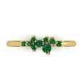 thumbnail image 1 of 0.17 ctw Wedding Band for Women - 18K Yellow Gold Simulated Emerald Stackable Eternity Ring, 1 of 6