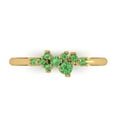 thumbnail image 1 of 0.17 ctw Wedding Band for Women - 18K Yellow Gold Simulated Green Diamond Stackable Eternity Ring, 1 of 6