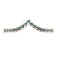 thumbnail image 1 of 0.1725 ctw Wedding Band for Women - 14K Rose Gold Blue Moissanite Stackable Eternity Ring, 1 of 6