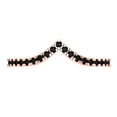 thumbnail image 1 of 0.1725 ctw Wedding Band for Women - 14K Rose Gold Natural Onyx Stackable Eternity Ring, 1 of 6