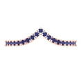 thumbnail image 1 of 0.1725 ctw Wedding Band for Women - 14K Rose Gold Simulated Tanzanite Stackable Eternity Ring, 1 of 6