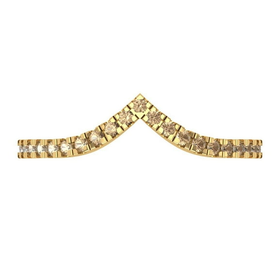 0.1725 ctw Wedding Band for Women - 14K Yellow Gold Yellow Moissanite Stackable Eternity Ring