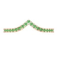 thumbnail image 1 of 0.1725 ctw Wedding Band for Women - 18K Rose Gold Simulated Green Diamond Stackable Eternity Ring, 1 of 6