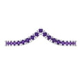 thumbnail image 1 of 0.1725 ctw Wedding Band for Women - 18K White Gold Natural Amethyst Stackable Eternity Ring, 1 of 6