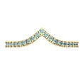 thumbnail image 1 of 0.1725 ctw Wedding Band for Women - 18K Yellow Gold Natural Sky Blue Topaz Stackable Eternity Ring, 1 of 6