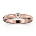 thumbnail image 1 of 0.17ct Vertex Diamond Moissanite Ring 18K Rose Gold Over Silver Wedding Band, 1 of 4