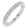 thumbnail image 1 of 0.18 Carat Diamond Wedding Band Ring in 14K White Gold(Ring Size 8.5) (SI1-SI2 Clarity), 1 of 5