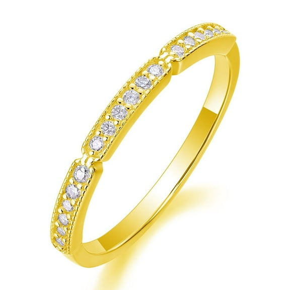 0.18 Carat Golden Moissanite Rings for Women D Color VVS1 925 Sterling Silver Round Cut Promise Rings Lab Created Diamond Moissanite Rings Simulated Diamond Wedding Rings