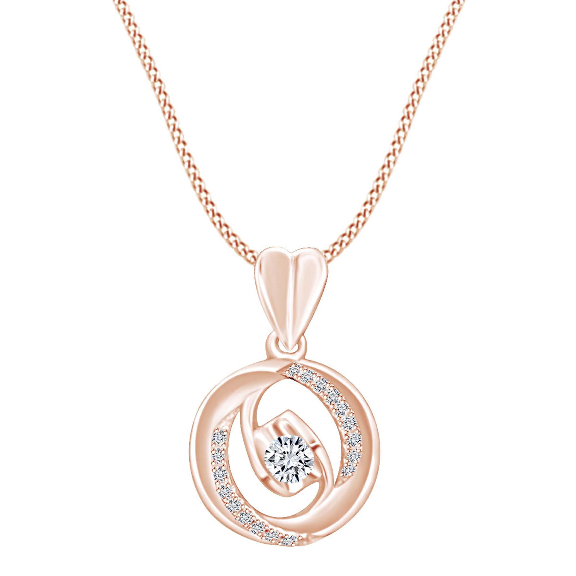 0.18 Carat cttw Round Shape White Natural Diamond Rhythm Pendant