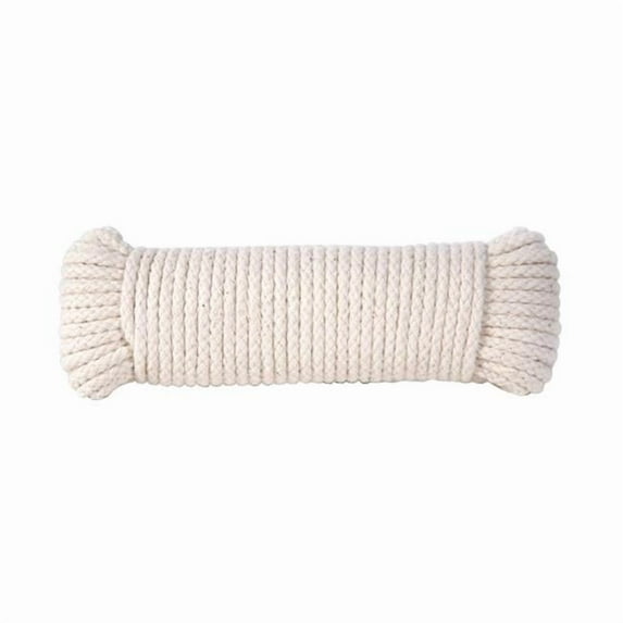 0.18 in. x 100 ft. Natural Diamond Braided Cotton Clothesline Rope