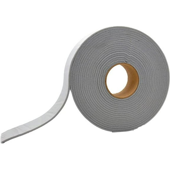 0.18 in. x 2.5 in. x 30 ft. Cap Foam Tape with Mylar, Grey