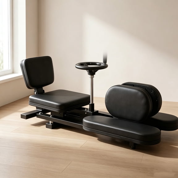 0-180 Degree Adjustable Hip Flexor Stretcher, Leg Spreader and Leg Stretcher Machine with Hand Wheel Precision Control for Both Side and Front Splits