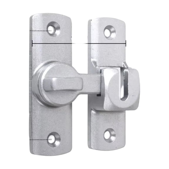 0/180 Degree Flip Barn Door Lock, Heavy Duty Privacy Security Gate Latch Hardware, Multipurpose Anti-Slip Lock for Barn Door, Cabinet, Window, Bathroom, Garden and Sliding Door Use