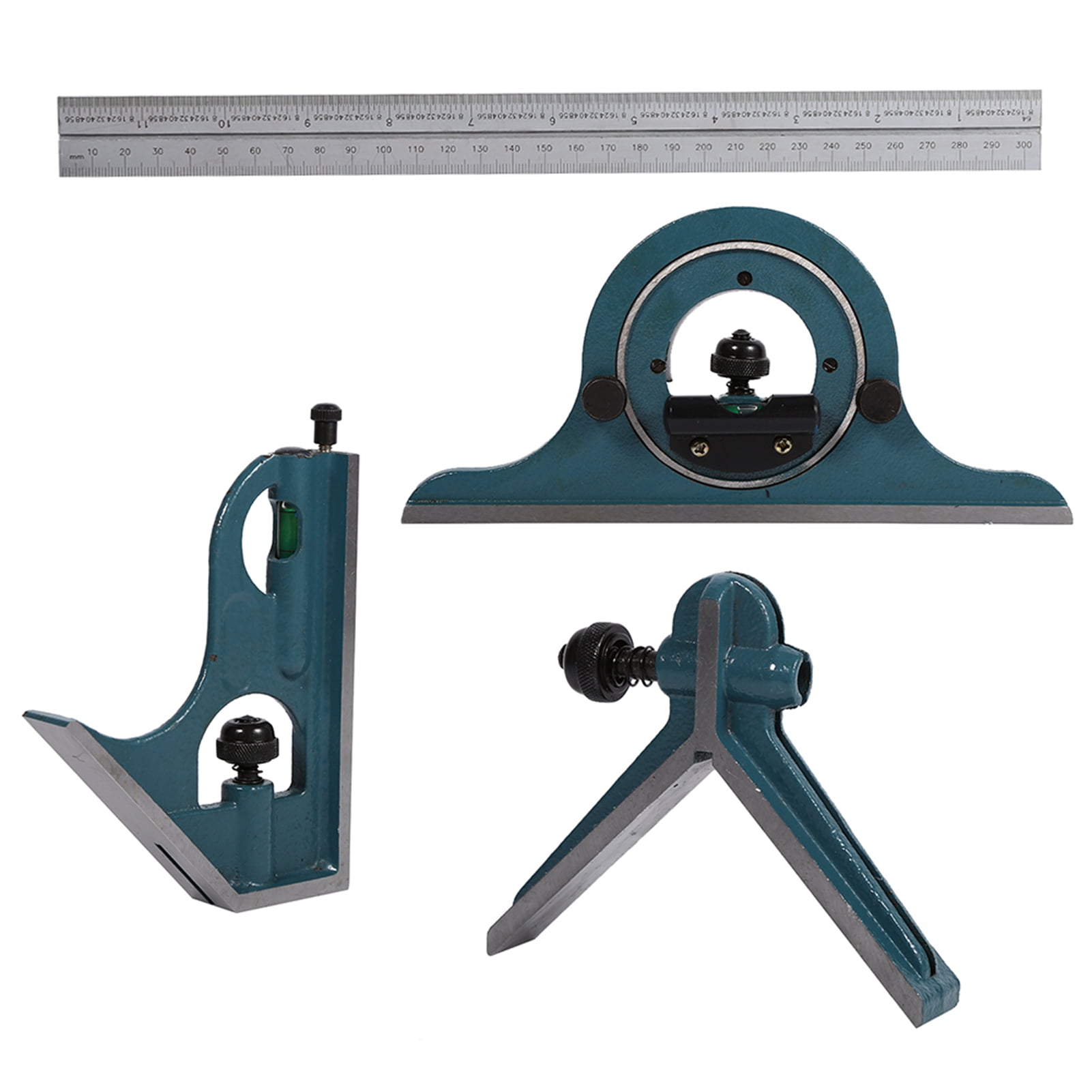 0180Universal Bevel Protractor, Angle Combination Protractor Ruler Set