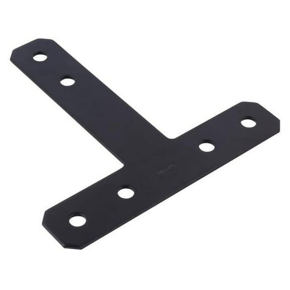 0.188 x 12 x 12 in. Steel T-Plate, Black