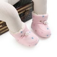 thumbnail image 1 of 0-18M Baby Girl Boots Newborn Winter Warm Fleece Crib Shoes Non-Slip Booties First Walkers, 1 of 7
