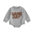 018M Newborn Baby Boy Girl Outfit Romper Letter Embroidery Long Sleeve